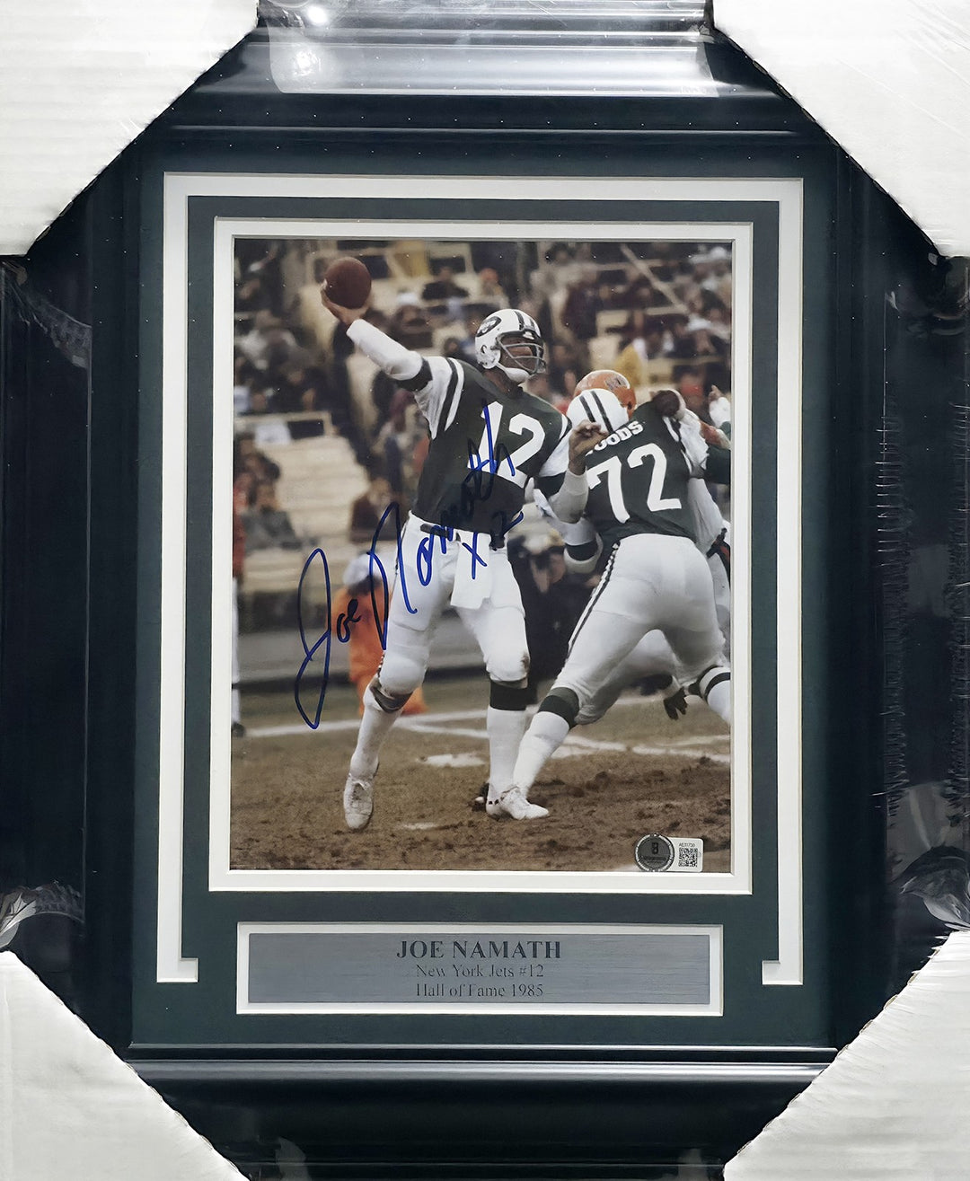 Joe Namath Signed Framed 8x10 Photo New York Jets "x12" Beckett #AE31730