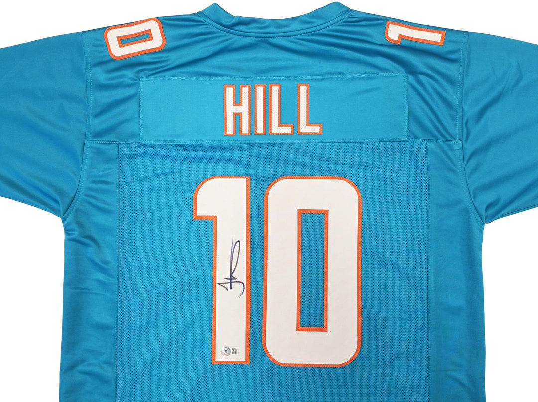 Miami Dolphins Tyreek Hill Signed Teal Jersey Beckett Wit