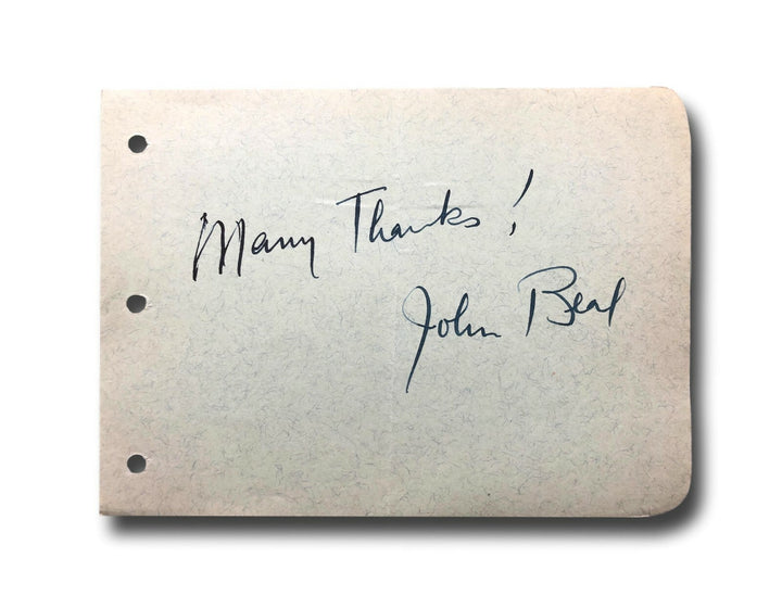 John Beal Hand Signed Album Page Cut JSA COA Autograph The Firm Actor