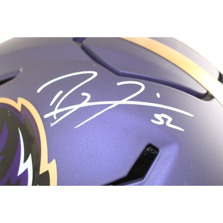 Ray Lewis Autographed Baltimore Ravens SpeedFlex 24 Alt Helmet Beckett W 56152