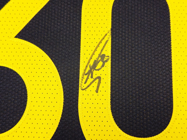 Warriors Stephen Curry Auto Black Nike Authentic City Jersey 52 +2 Beckett