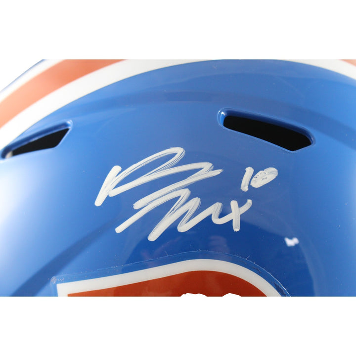 Bo Nix Autographed/Signed Denver Broncos F/S TB Helmet Beckett Witness 55112