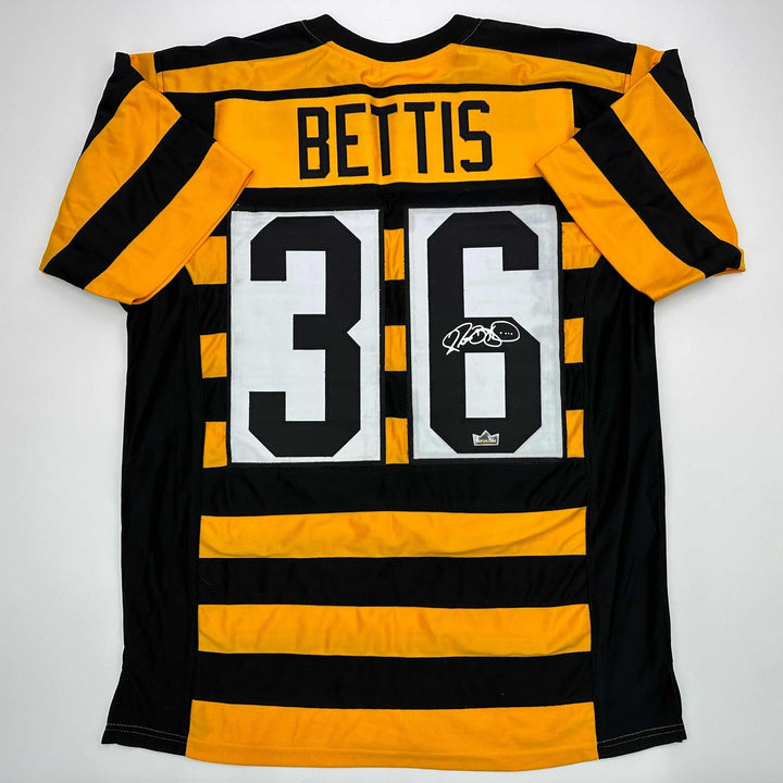 Facsimile Autographed Jerome Bettis Pittsburgh Bumble Bee Reprint Jersey Mens XL