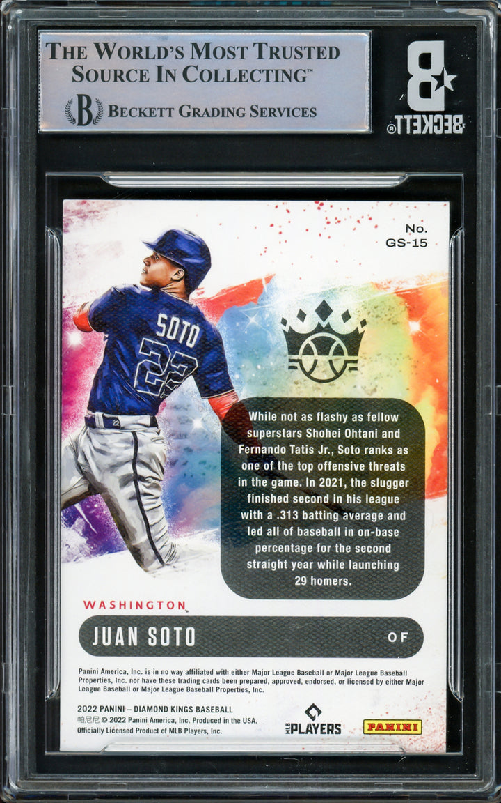 Juan Soto Autographed 2022 Diamond Kings Gallery Stars Card Beckett 16545837