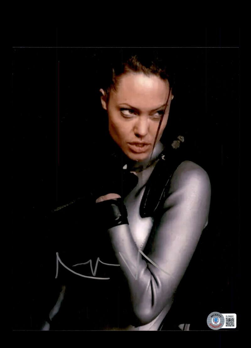 Angelina Jolie Beckett BAS Signed 8x10 Photo Autograph Tomb Raider