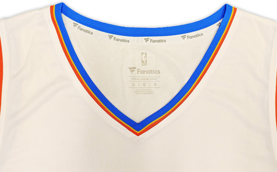 Thunder Chet Holmgren Signed White Fanatics Jersey Size L Beckett Wit