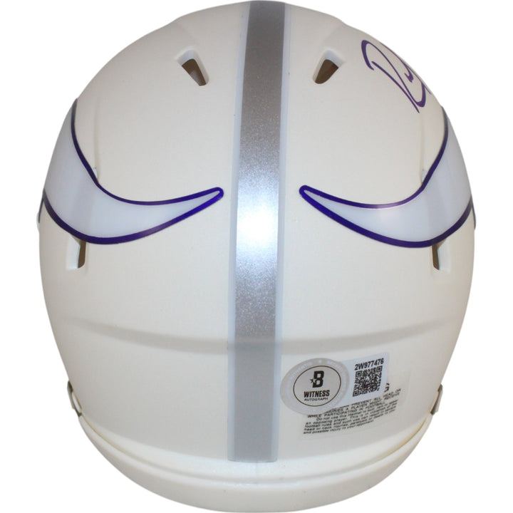 Randy Moss Autographed/Signed Minnesota Vikings Mini Helmet 24 Alt Beckett 50880
