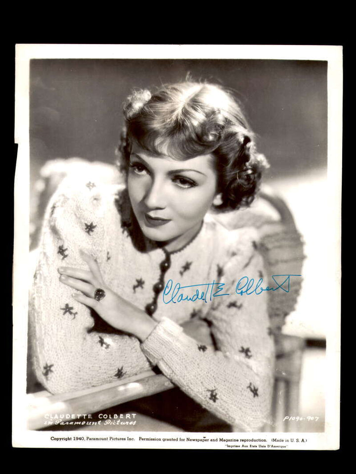 Claudette Colbert JSA Coa Signed 8x10 Photograph Autographed