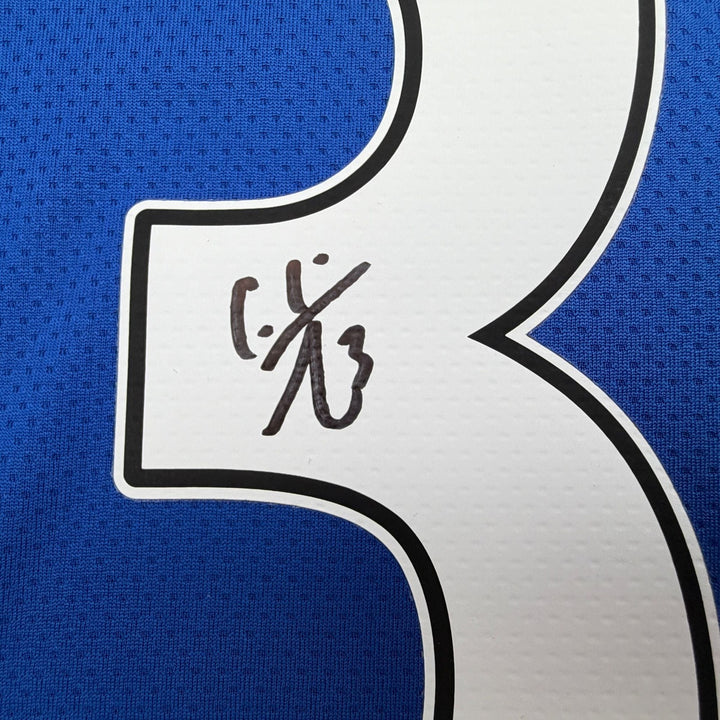 Autographed/Signed Ashley Cole Chelsea Blue Soccer Jersey Beckett BAS COA