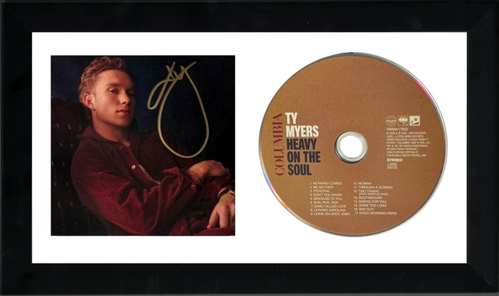 Ty Myers signed 2026 Heavy on the Soul 4.75x4.75 Art Card Insert/CD Framed - COA