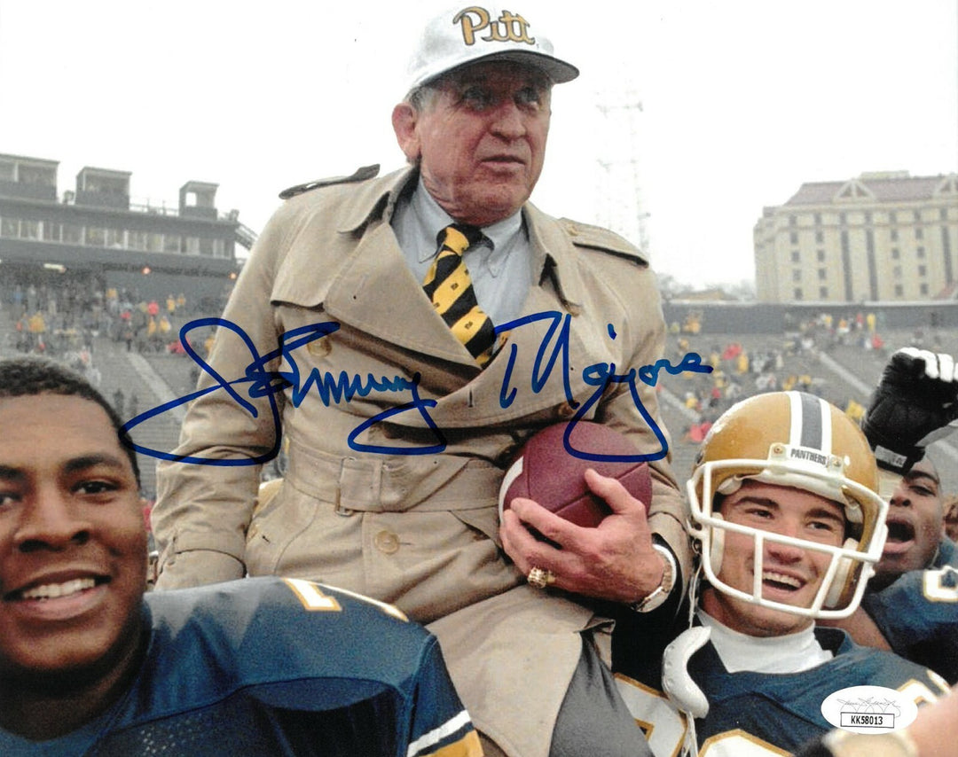 Johnny Majors signed Pittsburgh Panthers 8x10 Photo - JSA (1996 Final Season)