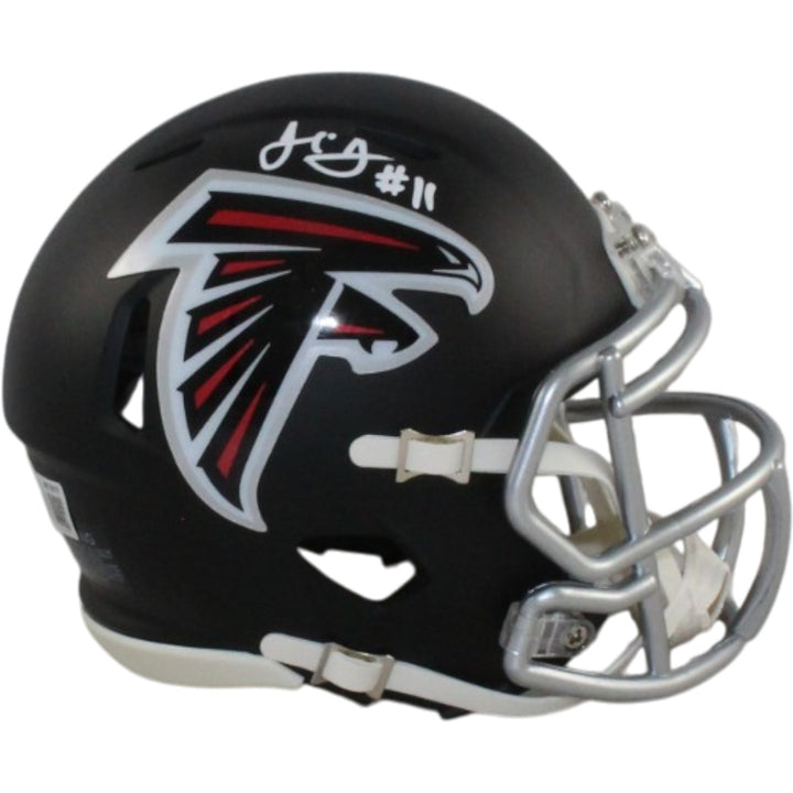 Julio Jones Autographed Atlanta Falcons Mini Helmet Beckett Witness 56458