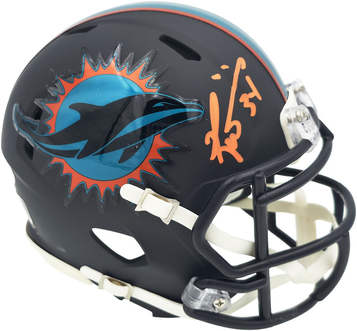 Ricky Williams Signed Miami Dolphins Black Rivalries Speed Mini Helmet JSA