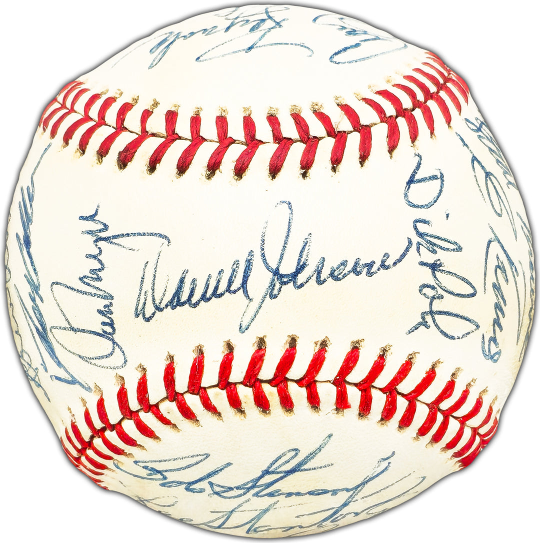 1977 Mariners Autographed AL Baseball Inaugural Year 26 Sigs JSA XX97490