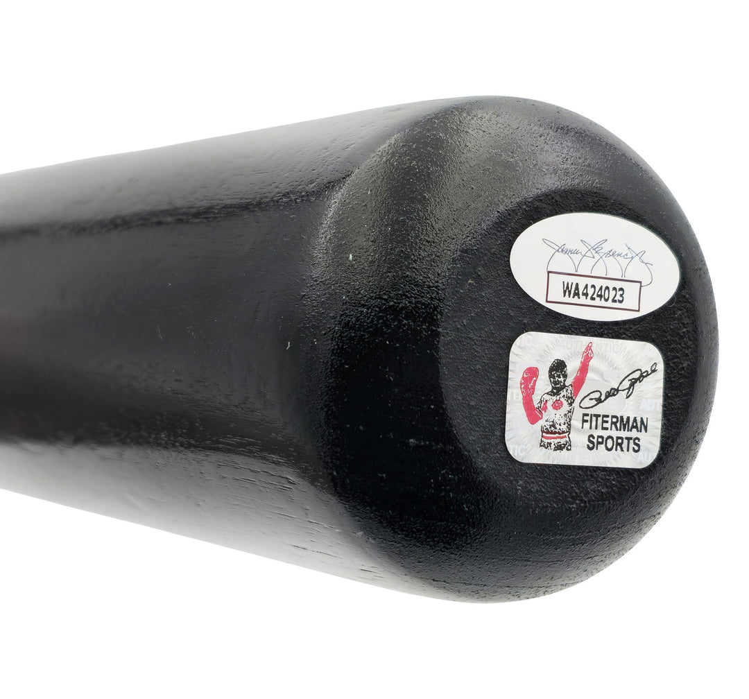 Pete Rose Signed Black Rawlings Pro Baseball Bat Reds "Charlie Hustle" JSA