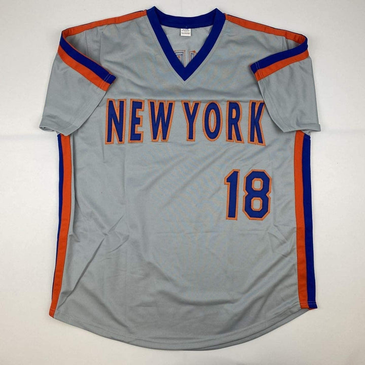Autographed/Signed Darryl Strawberry New York Grey Jersey PSA/DNA COA