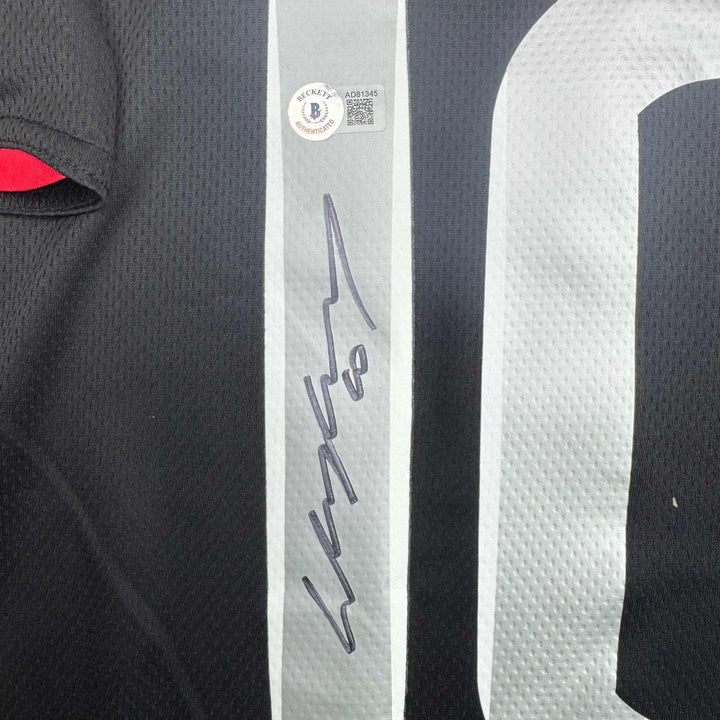 Autographed/Signed Wayne Rooney Manchester United Black 08 Final Jersey BAS COA