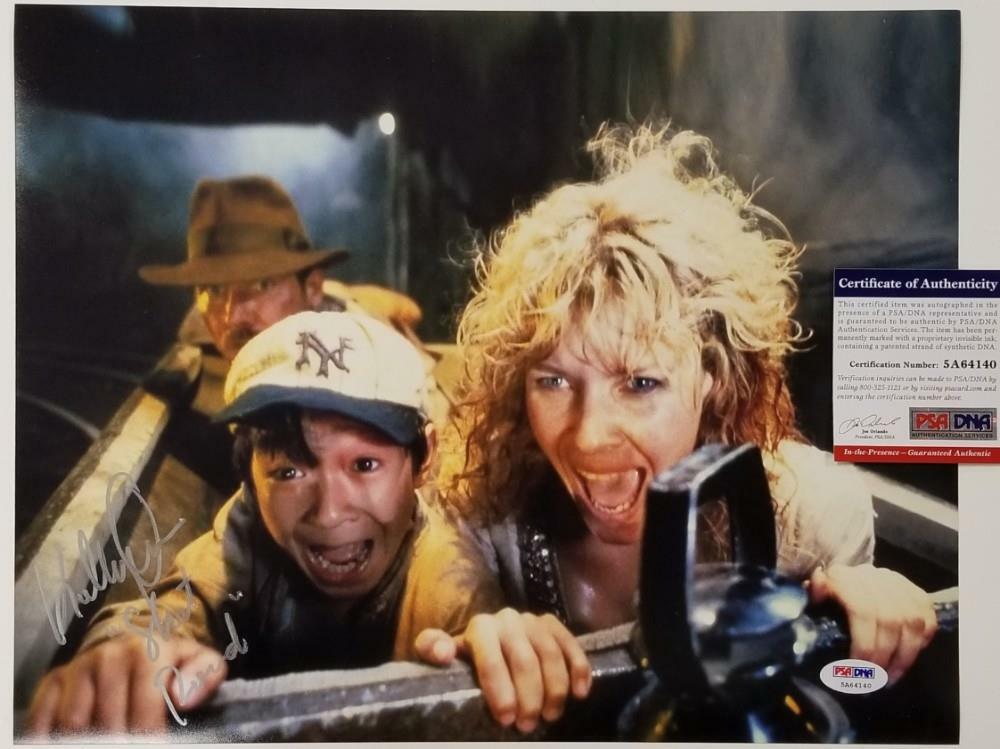 Jonathan Ke Quan signed Indiana Jones 11x14 Photo Short Round Auto ~ PSA/DNA COA