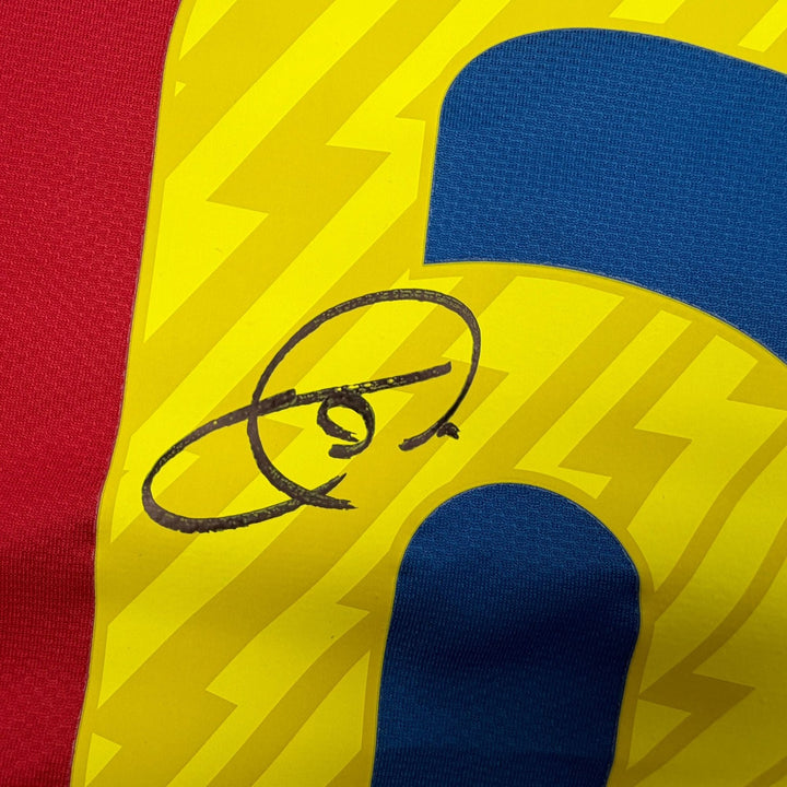Autographed/Signed Xavi Hernandez FC Barcelona 2011 Final Jersey BAS COA