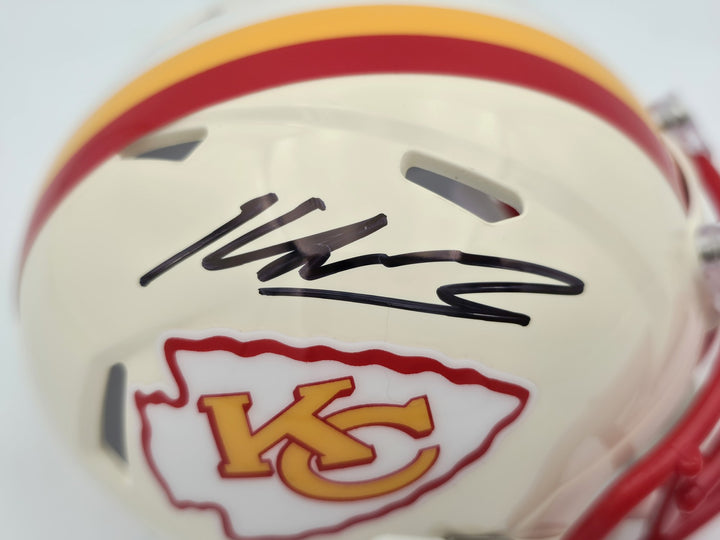 Kenneth Walker III Signed Chiefs Cream Retro Speed Mini Helmet Beckett Witness