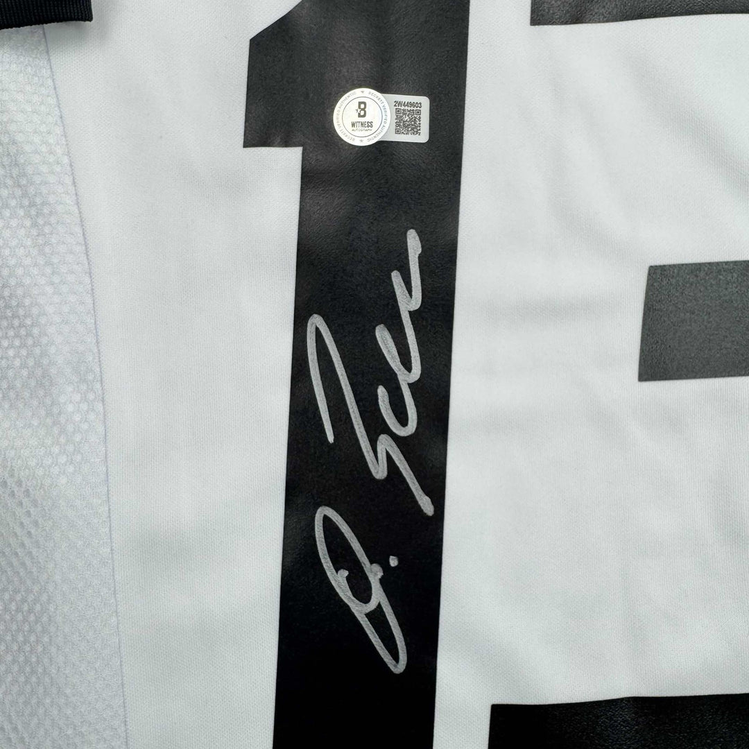Autographed/Signed Michael Ballack Germany White Jersey Beckett BAS COA