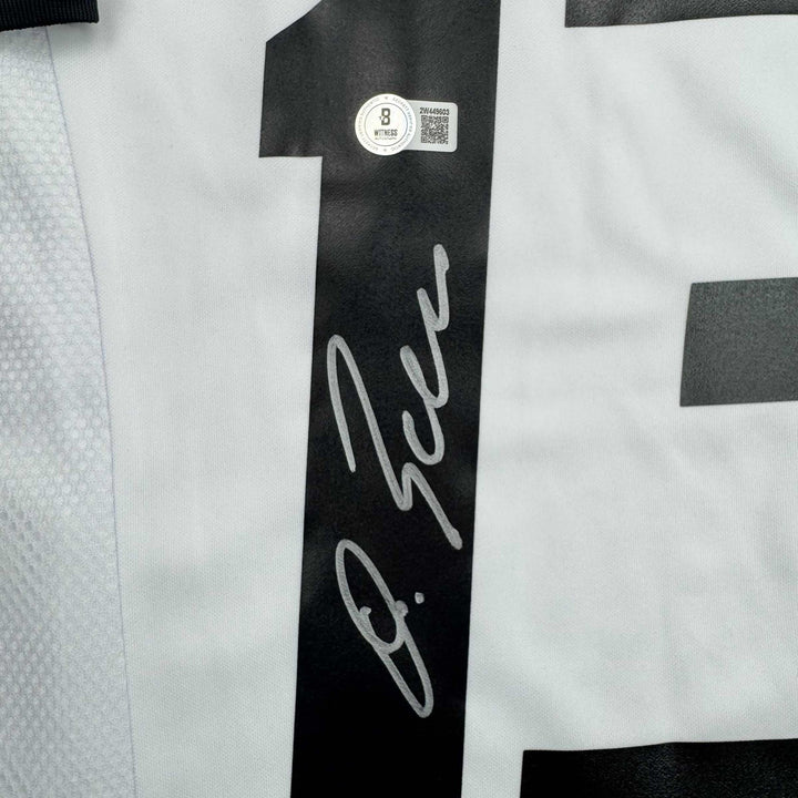Autographed/Signed Michael Ballack Germany White Jersey Beckett BAS COA