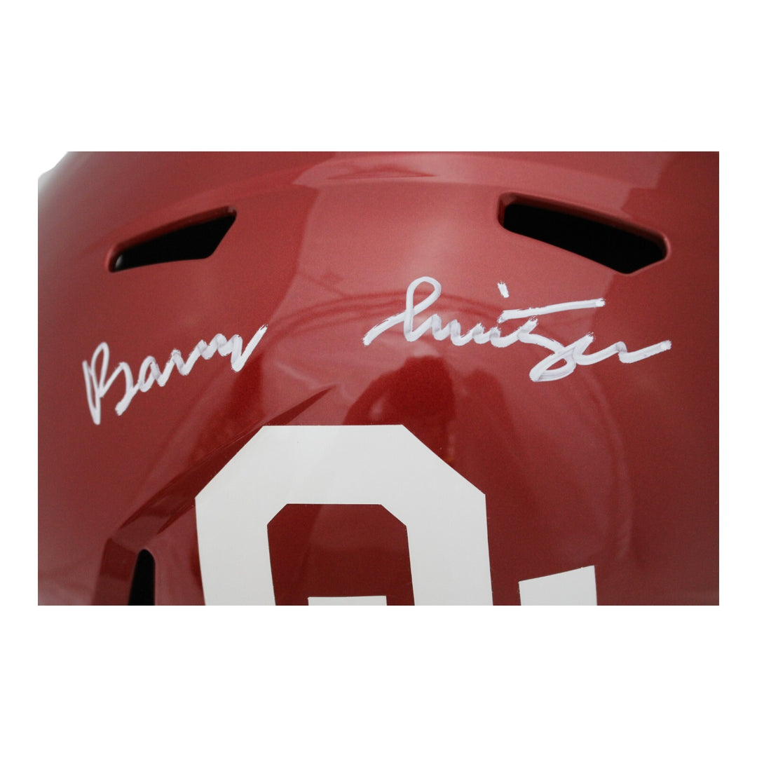 Barry Switzer Autographed/Signed Oklahoma Sooners F/S Helmet Beckett 45774
