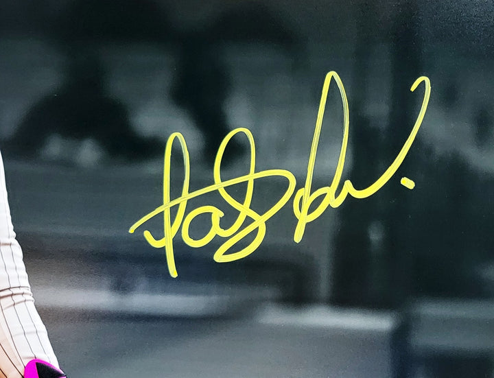 Fernando Tatis Jr. Signed 11x14 Photo Padres Spotlight In Yellow Beckett