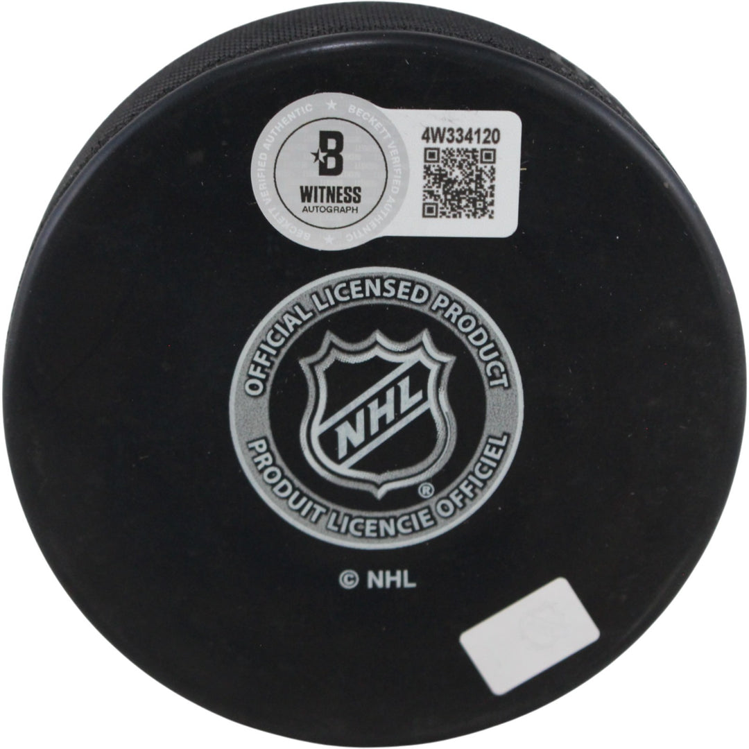 Scott Wedgewood Autographed/Signed Colorado Avalanche Logo Puck Beckett 53936