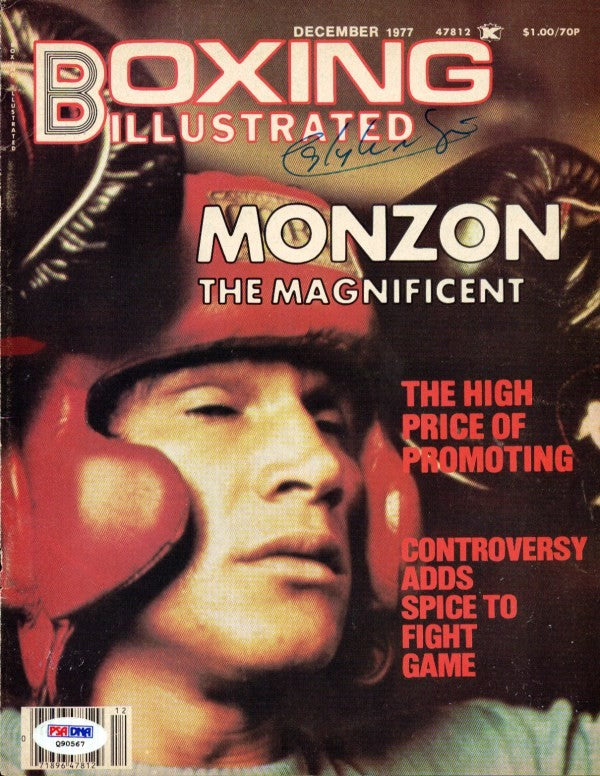 Carlos Monzon Autographed Signed Boxing Illustrated Magazine Cover PSA/DNA