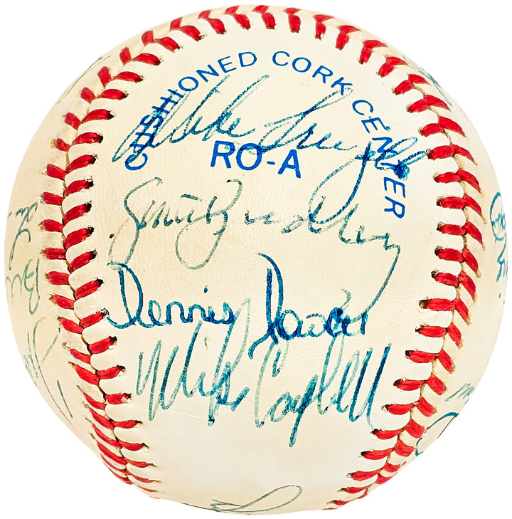 1987 Mariners Team Signed Autographed Signed AL Baseball With 19 Sigs 218497