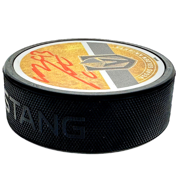 Mitch Marner Autographed Vegas Golden Knights Puck Signed Inscriptagraphs JSA