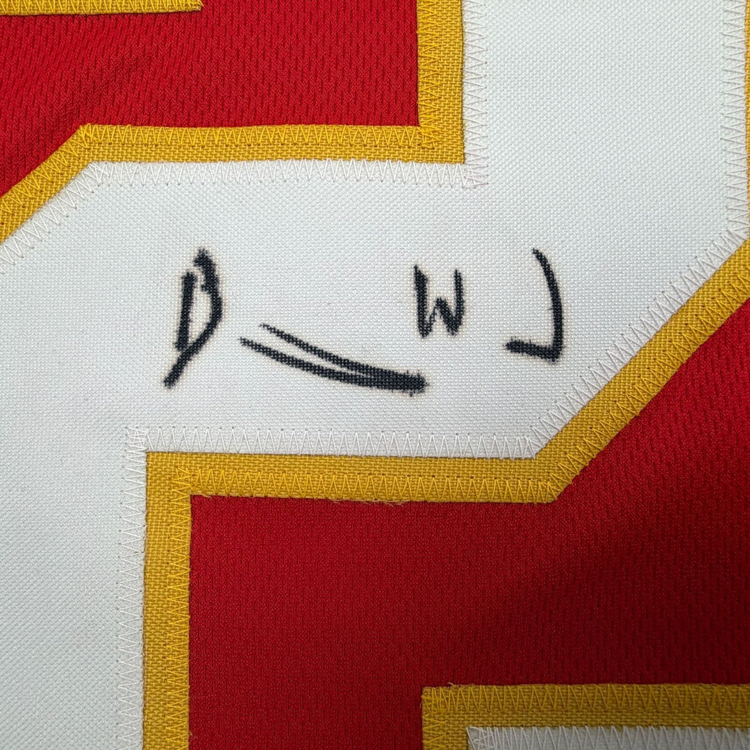 Autographed/Signed Barry Word Kansas City Red Football Jersey PSA/DNA COA