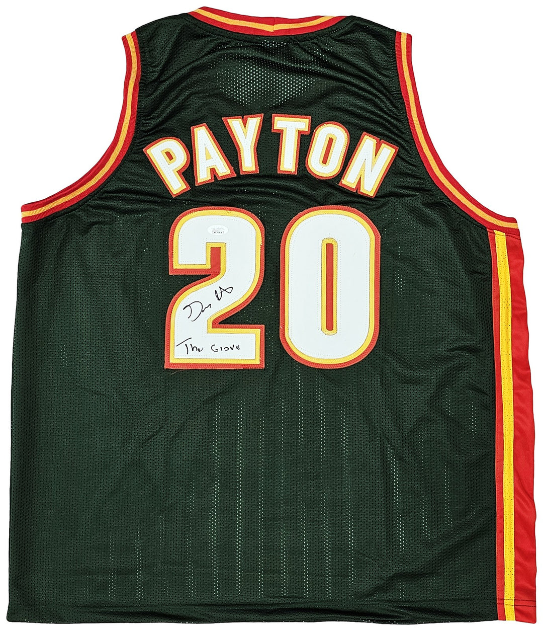 Seattle Supersonics Gary Payton Auto Signed Dark Green Jersey "The Glove" JSA