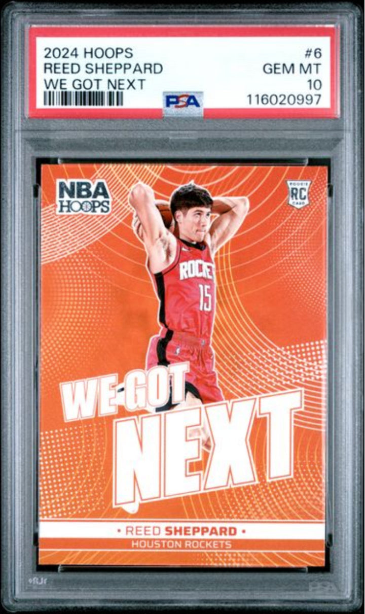 Graded 2024 Panini Hoops Reed Sheppard #6 We Got Next RC Basketball Card PSA 10