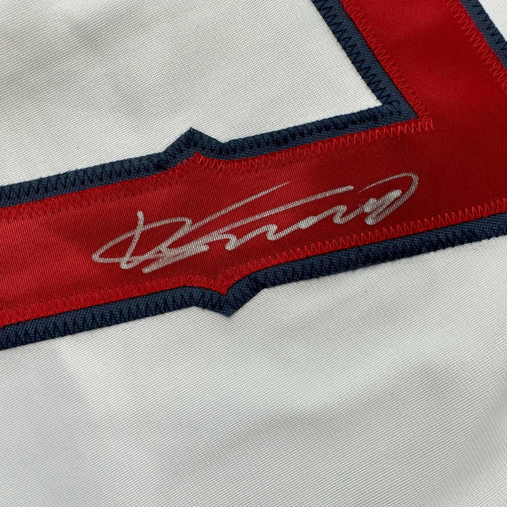 Autographed/Signed Vladimir Vlad Guerrero Los Angeles White Jersey BAS COA