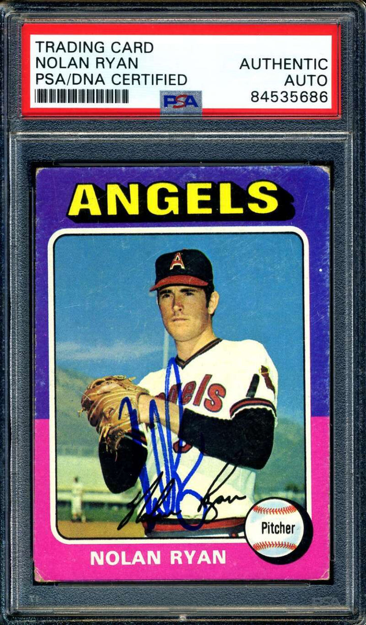 Nolan Ryan PSA DNA Cert Signed 1975 Topps Autograph