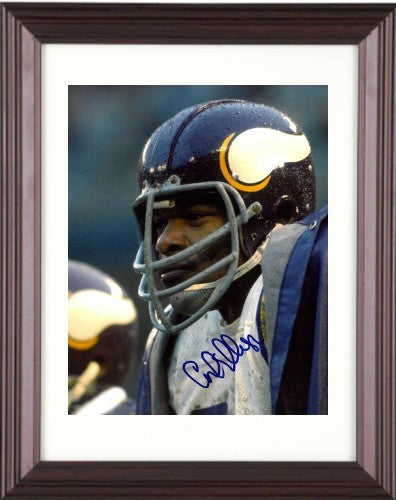 Carl Eller signed Minnesota Vikings NFL 8x10 Photo imperfect Framed- COA HOF/PPE