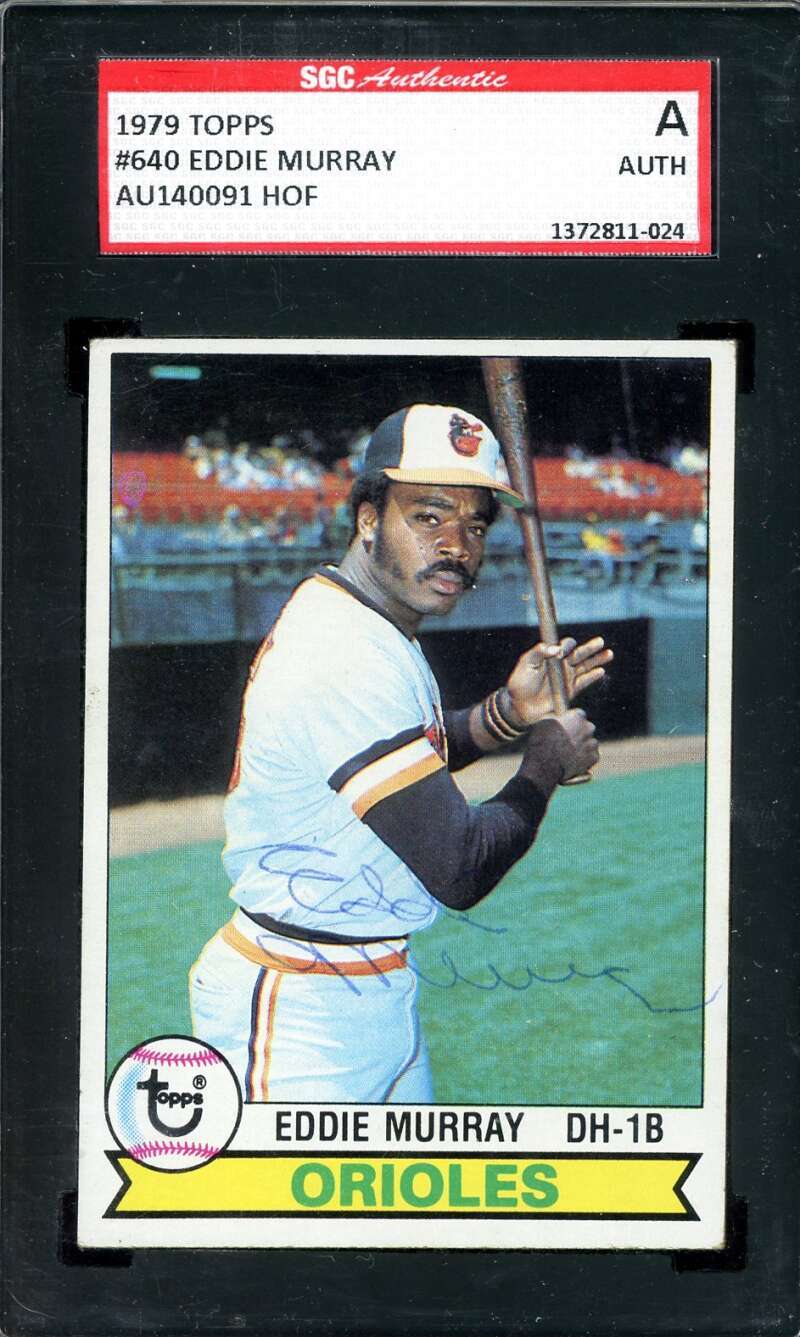 Eddie Murray SGC Coa Vintage Signed 1979 Topps Autograph