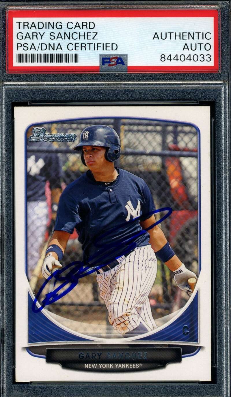 Gary Sanchez PSA DNA Coa Signed 2013 Bowman Rookie Autograph