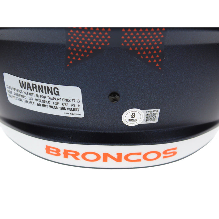 Bo Nix Autographed Denver Broncos Full Size Speed Helmet BAS COA Signed