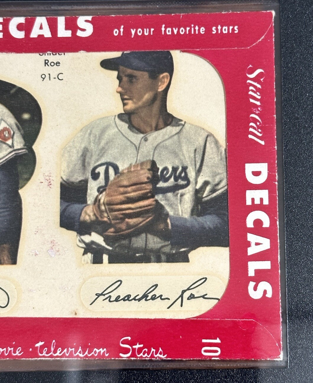 1952 Star-Cal Decals #91-C: Duke Snider & Preacher Roe In Envelope SGC Auth Nm