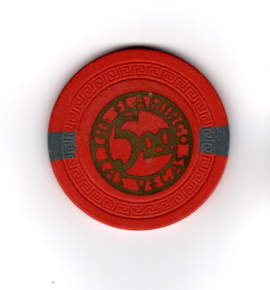 Flamingo Hotel Las Vegas Original 1946 $5 Poker Chip Bugsy Siegel Lansky Mafia