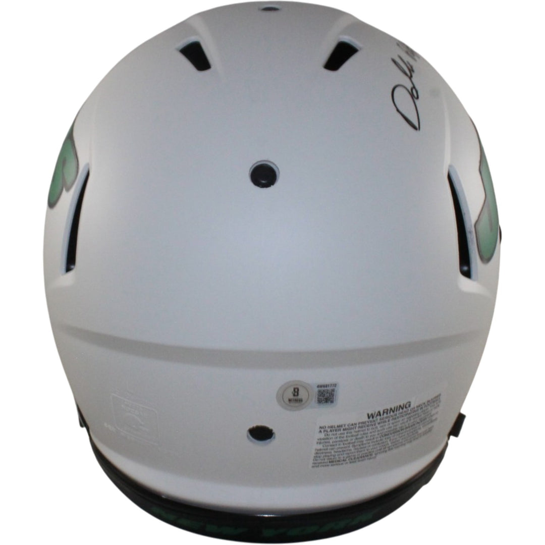 Darrelle Revis Autographed New York Jets Authentic Lunar Helmet Beckett 56469