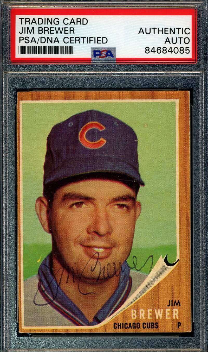 Jim Brewer PSA DNA Signed 1962 Topps Autograph