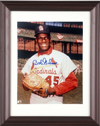 Bob Gibson signed St. Louis Cardinals 8x10 Photo imperfect Framed-Tuff Stuff COA