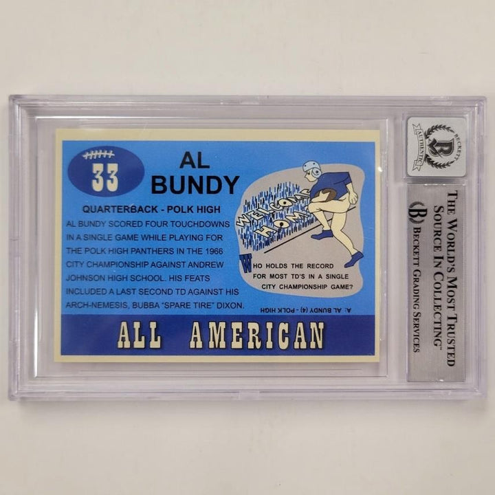 Ed O'Neill signed Al Bundy #33 Polk High trading card ~ Beckett BAS 10 Auto