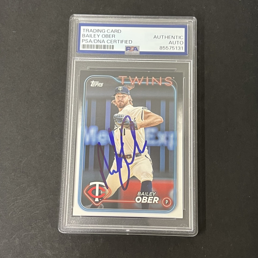 2024 Series One #121 Bailey Ober signed card PSA Auto Authentic Twins