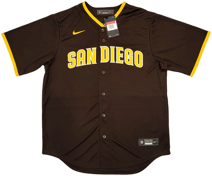 San Diego Padres Fernando Tatis Jr. Signed Brown Nike Jersey Size L Beckett Wit