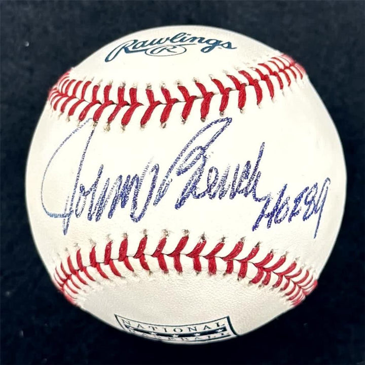 Johnny Bench signed "HOF 89" Hall of Fame Baseball autograph PSA, Beckett BAS